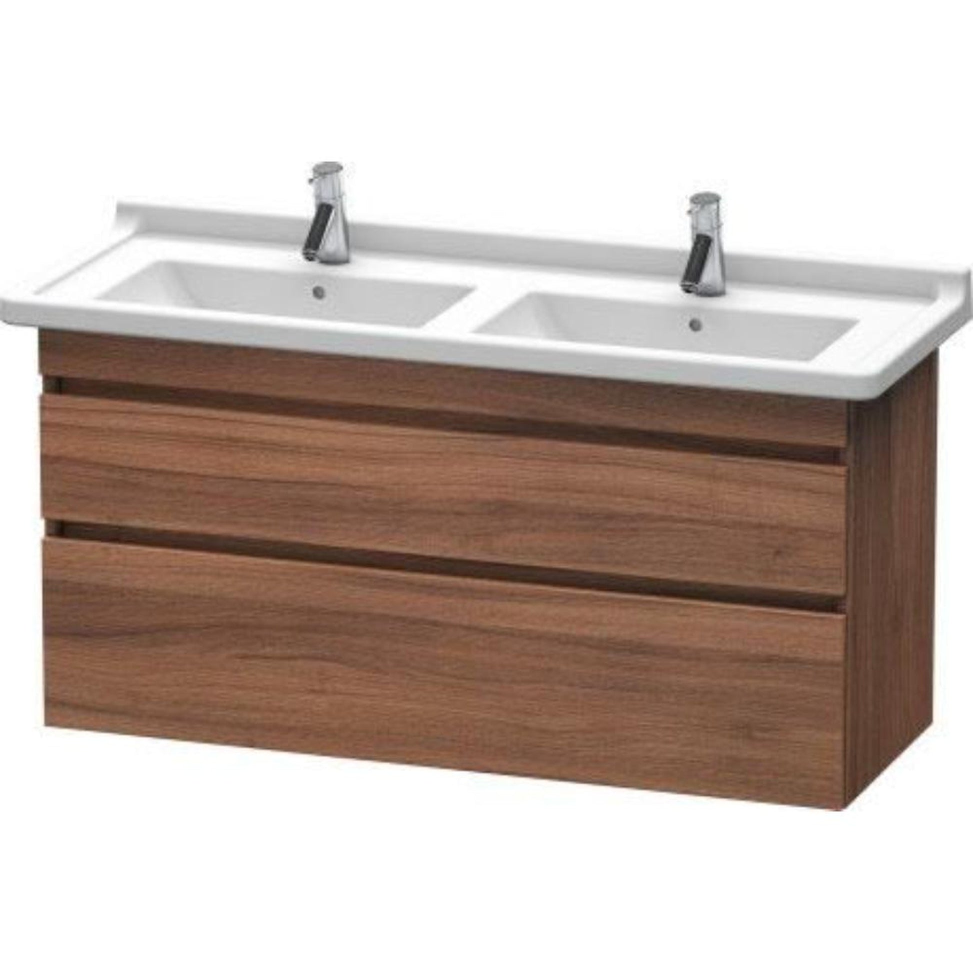 Duravit DuraStyle 47" x 24" x 18" Two Drawer Wall-Mount Vanity Unit in Natural Walnut (DS649007979)