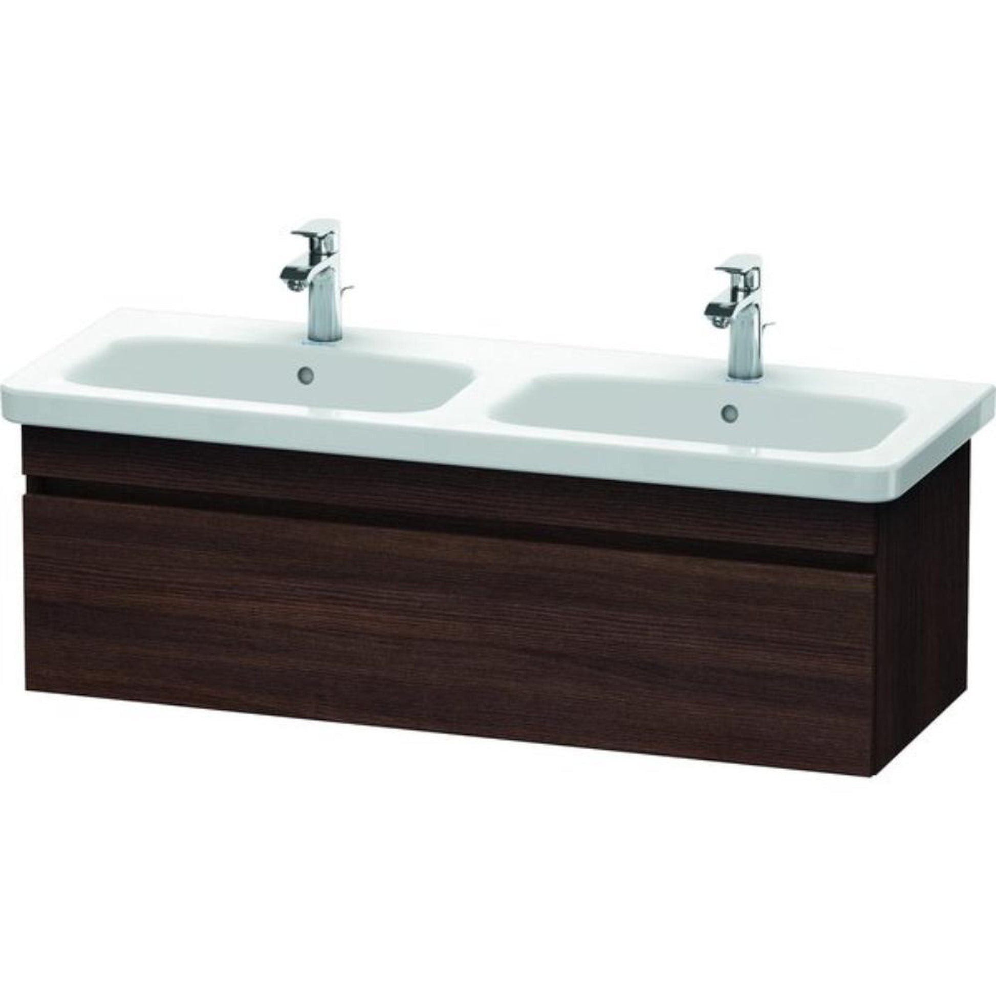 Duravit DuraStyle 48" x 16" x 18" One Drawer Wall-Mount Vanity Unit in Chestnut Dark (DS639805353)