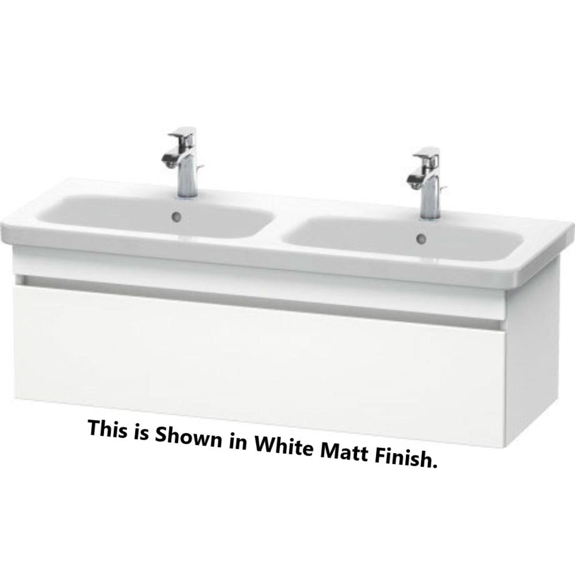 Duravit DuraStyle 48" x 16" x 18" One Drawer Wall-Mount Vanity Unit in European Oak and Basalt (DS639805243)