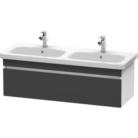 Duravit DuraStyle 48" x 16" x 18" One Drawer Wall-Mount Vanity Unit in Graphite and White (DS639804918)