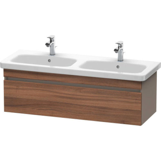 Duravit DuraStyle 48" x 16" x 18" One Drawer Wall-Mount Vanity Unit in Natural Walnut and Basalt (DS639807943)