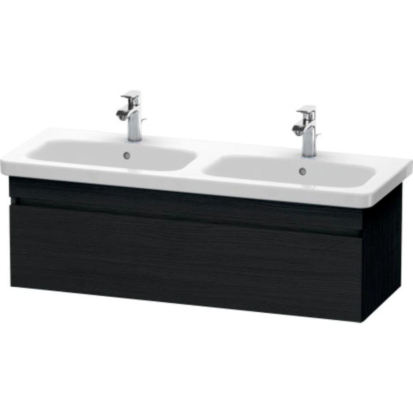 Duravit DuraStyle 48" x 16" x 18" One Drawer Wall-Mount Vanity Unit in Oak Black (DS639801616)