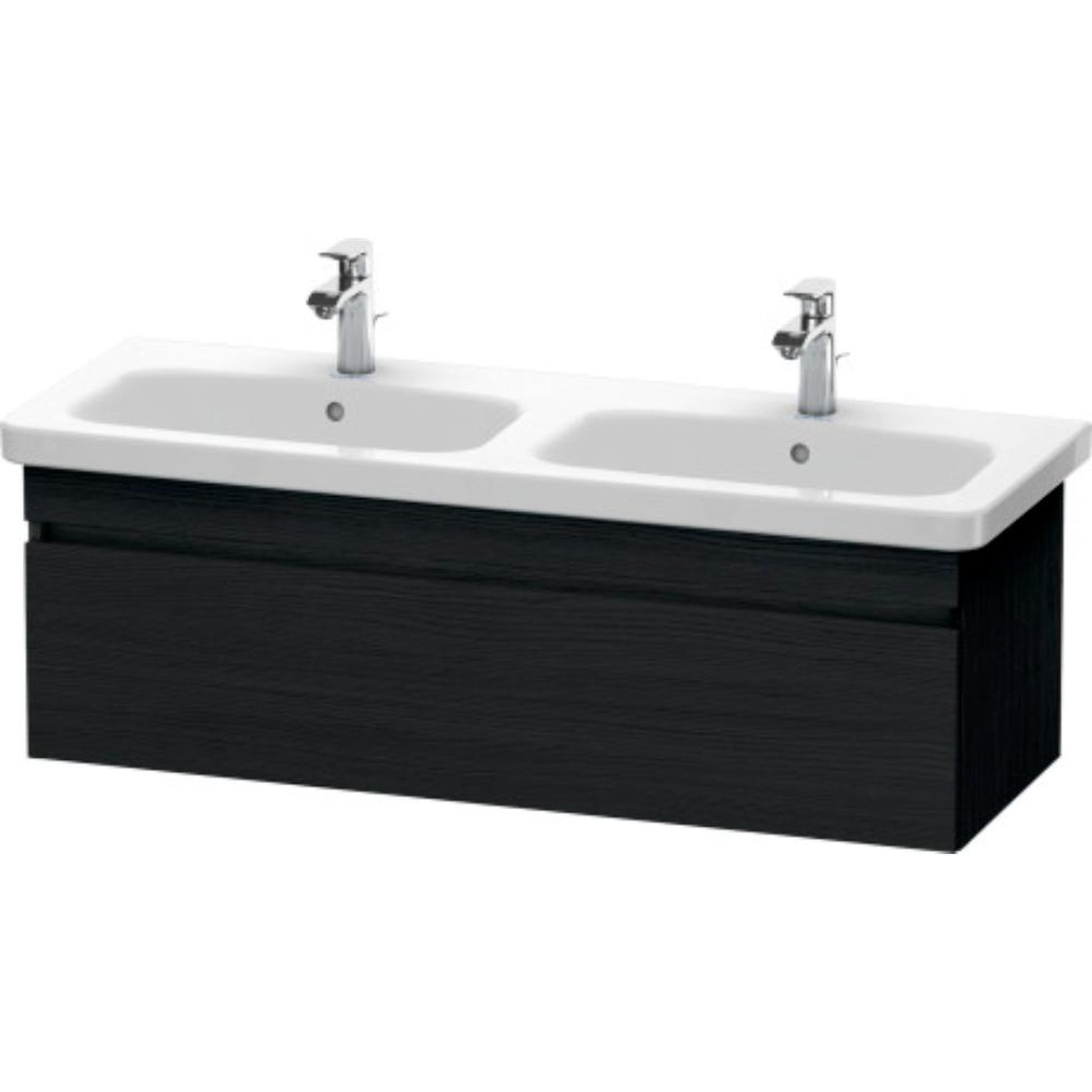 Duravit DuraStyle 48" x 16" x 18" One Drawer Wall-Mount Vanity Unit in Oak Black (DS639801616)