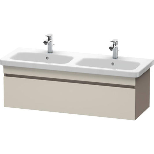 Duravit DuraStyle 48" x 16" x 18" One Drawer Wall-Mount Vanity Unit in Taupe and Basalt (DS639809143)