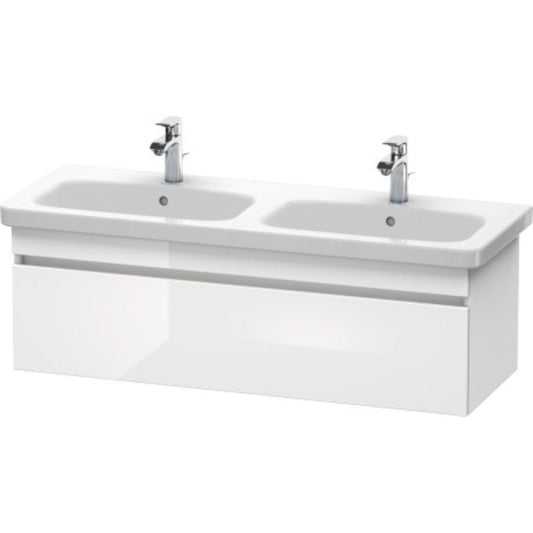 Duravit DuraStyle 48" x 16" x 18" One Drawer Wall-Mount Vanity Unit in White High Gloss and White Matt (DS639802218)