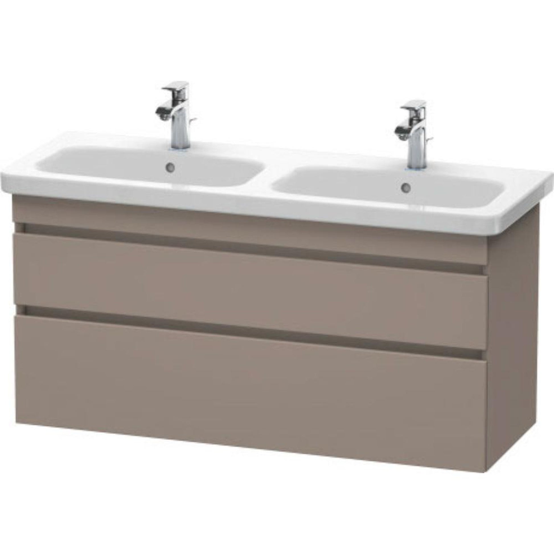 Duravit DuraStyle 48" x 24" x 18" Two Drawer Wall-Mount Vanity Unit in Basalt (DS649804343)