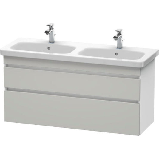 Duravit DuraStyle 48" x 24" x 18" Two Drawer Wall-Mount Vanity Unit in Concrete Grey Matt and White (DS649800718)