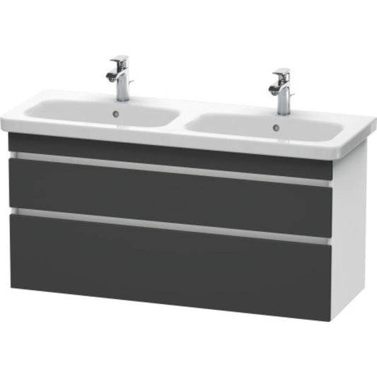 Duravit DuraStyle 48" x 24" x 18" Two Drawer Wall-Mount Vanity Unit in Graphite and White (DS649804918)
