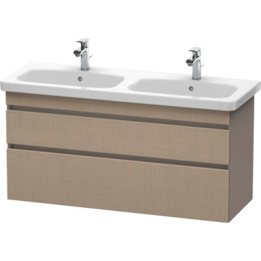 Duravit DuraStyle 48" x 24" x 18" Two Drawer Wall-Mount Vanity Unit in Linen and Basalt (DS649807543)