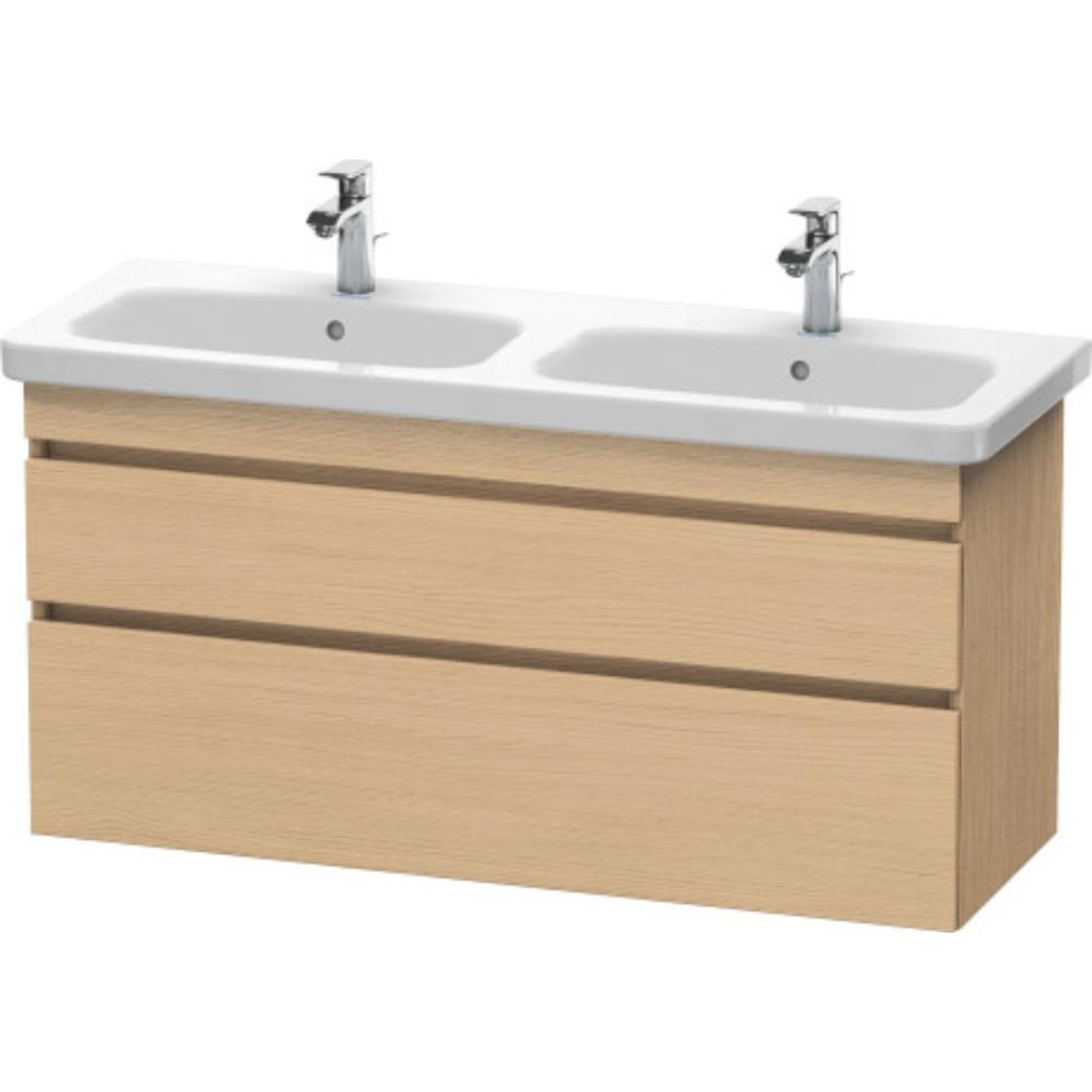 Duravit DuraStyle 48" x 24" x 18" Two Drawer Wall-Mount Vanity Unit in Natural Oak (DS649803030)