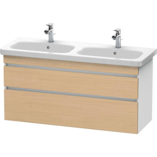 Duravit DuraStyle 48" x 24" x 18" Two Drawer Wall-Mount Vanity Unit in Natural Oak and White (DS649803018)