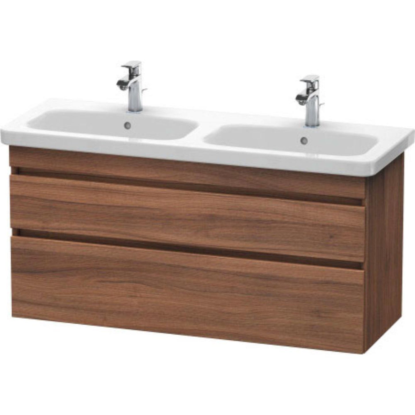 Duravit DuraStyle 48" x 24" x 18" Two Drawer Wall-Mount Vanity Unit in Natural Walnut (DS649807979)