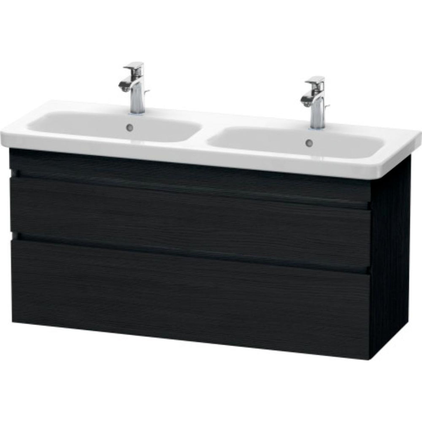 Duravit DuraStyle 48" x 24" x 18" Two Drawer Wall-Mount Vanity Unit in Oak Black (DS649801616)