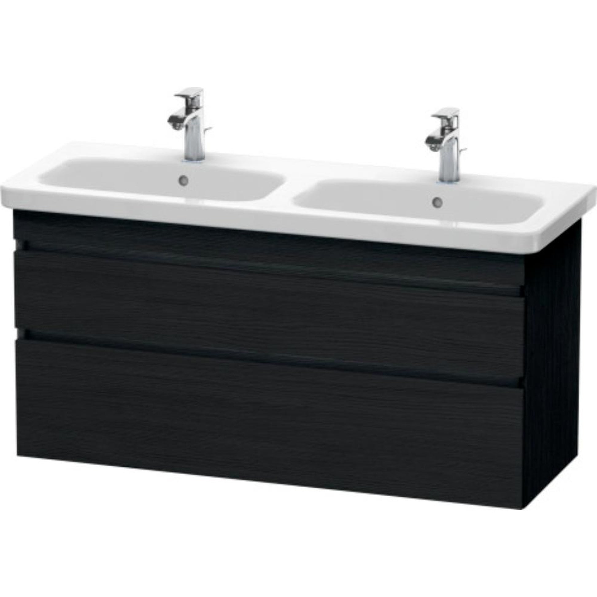 Duravit DuraStyle 48" x 24" x 18" Two Drawer Wall-Mount Vanity Unit in Oak Black (DS649801616)