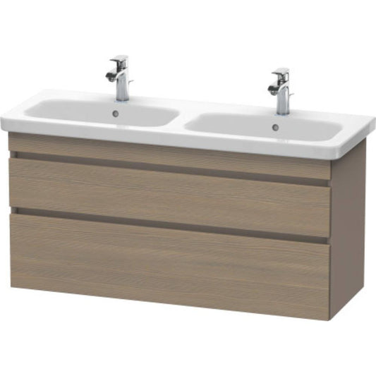 Duravit DuraStyle 48" x 24" x 18" Two Drawer Wall-Mount Vanity Unit in Oak Terra and Basalt (DS649803543)