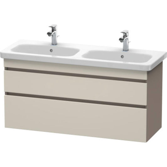 Duravit DuraStyle 48" x 24" x 18" Two Drawer Wall-Mount Vanity Unit in Taupe and Basalt (DS649809143)