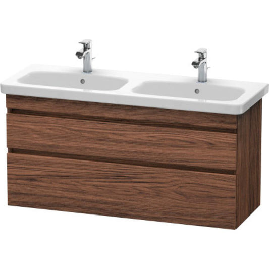 Duravit DuraStyle 48" x 24" x 18" Two Drawer Wall-Mount Vanity Unit in Walnut Dark (DS649802121)