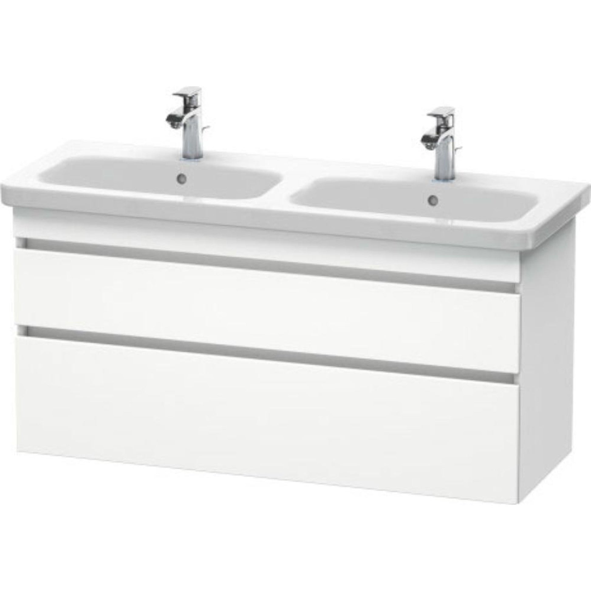 Duravit DuraStyle 48" x 24" x 18" Two Drawer Wall-Mount Vanity Unit in White Matt (DS649801818)