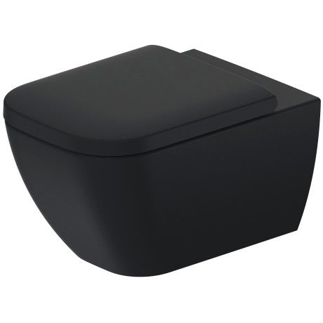 Duravit Happy D.2 14" x 21" x 13" Anthracite Wall-Mounted Toilet With WonderGliss (22220989921)