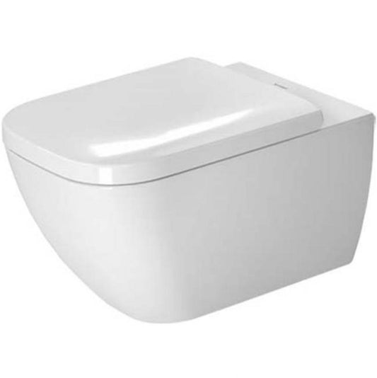 Duravit Happy D.2 14" x 21" x 13" White Wall-Mounted Toilet With WonderGliss (22220900921)