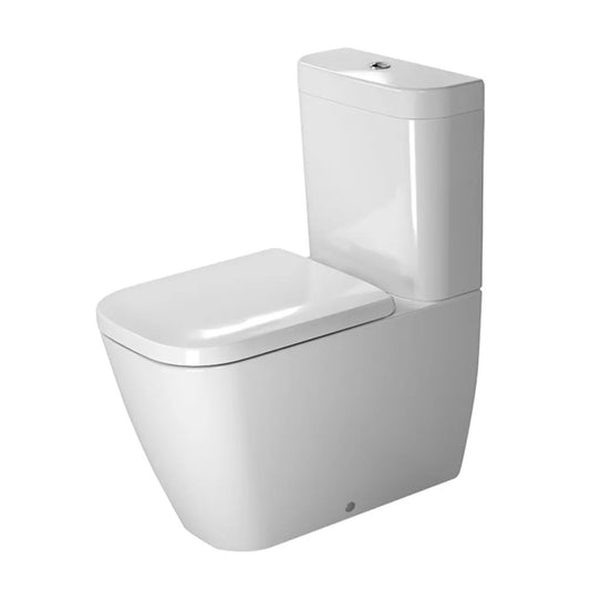 Duravit Happy D.2 14" x 25" x 16" White Floorstanding Toilet Bowl With WonderGliss (21340900921)