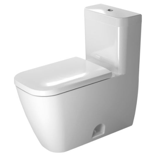 Duravit Happy D.2 15" x 29" x 28" White One-Piece Toilet With HygieneGlaze (2121012001)