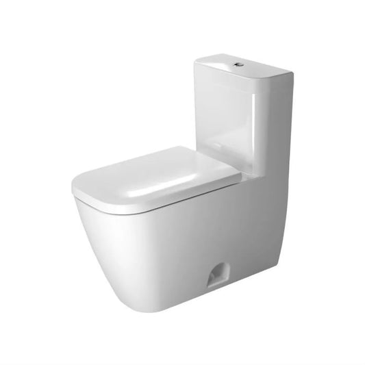 Duravit Happy D.2 15" x 29" x 28" White One-Piece Toilet With WonderGliss (21210100011)