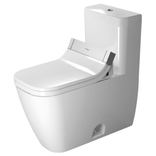 Duravit Happy D.2 15" x 29" x 28" White One-Piece Toilet With WonderGliss (21215100011)