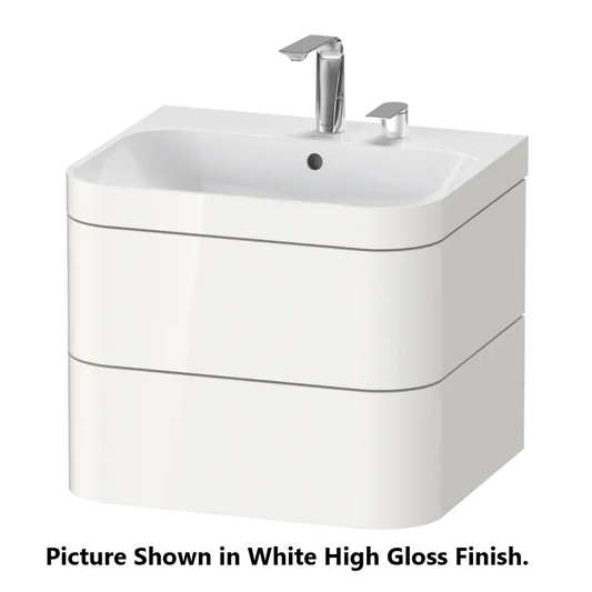 Duravit Happy D.2 23" x 19" x 19" Light Blue Two Drawer C-Bonded Wall-Mount Vanity Kit (HP4635E9797)