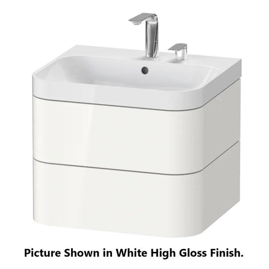 Duravit Happy D.2 23" x 19" x 19" Light Blue Two Drawer C-Shaped Wall-Mount Vanity Kit (HP4345E9797)