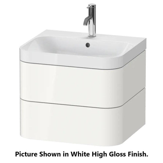 Duravit Happy D.2 23" x 19" x 19" Light Blue Two Drawer C-Shaped Wall-Mount Vanity Kit (HP4345O9797)
