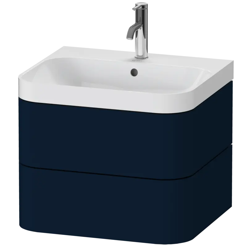 Duravit Happy D.2 23" x 19" x 19" Midnight Blue Two Drawer C-Shaped Wall-Mount Vanity Kit (HP4345O9898)