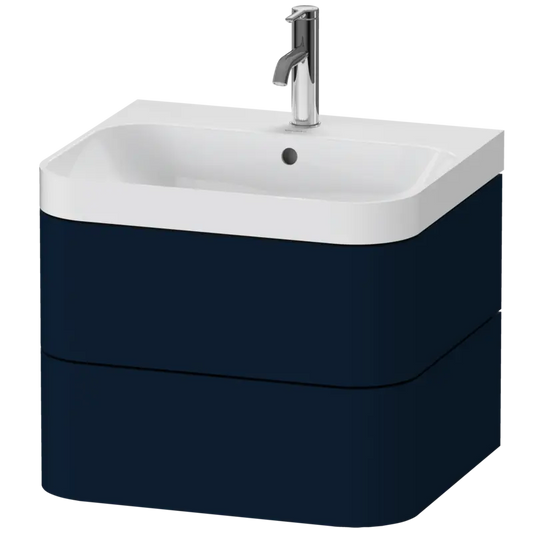 Duravit Happy D.2 23" x 19" x 19" Midnight Blue Two Drawer C-Shaped Wall-Mount Vanity Kit (HP4345O9898)