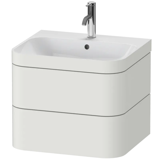 Duravit Happy D.2 23" x 19" x 19" Nordic White Two Drawer C-Bonded Wall-Mount Vanity Kit (HP4635O3939)