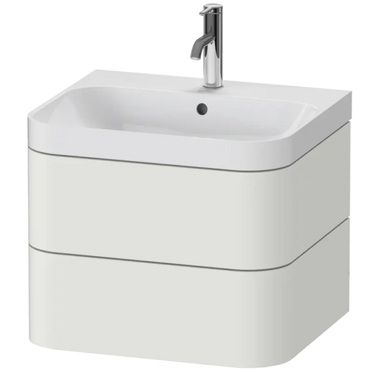 Duravit Happy D.2 23" x 19" x 19" Nordic White Two Drawer C-Shaped Wall-Mount Vanity Kit (HP4345O3939)