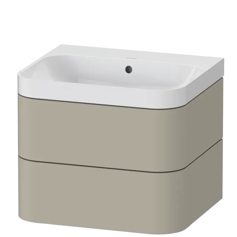 Duravit Happy D.2 23" x 19" x 19" Taupe Two Drawer C-Shaped Wall-Mount Vanity Kit (HP4345N6060)
