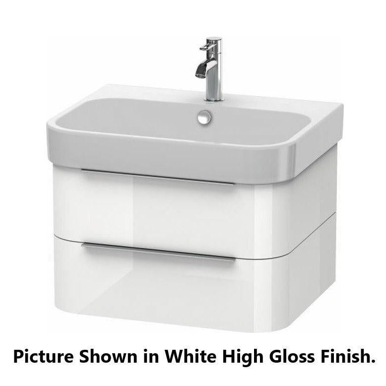 Duravit Happy D.2 25" x 15" x 19" American Walnut Two Drawer Wall-Mount Vanity Unit (H2636401313)