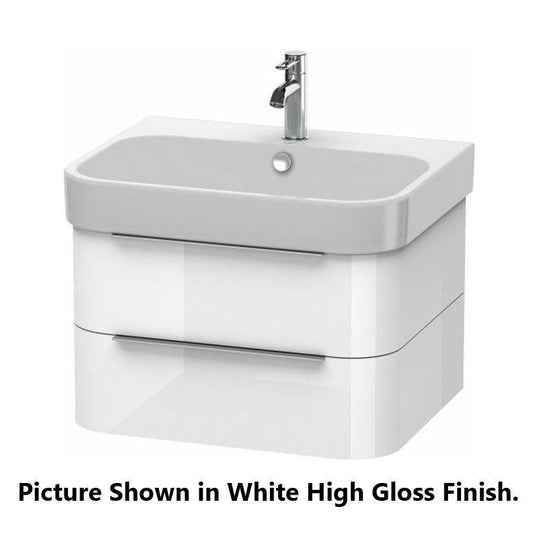 Duravit Happy D.2 25" x 15" x 19" Linen Two Drawer Wall-Mount Vanity Unit (H2636407575)