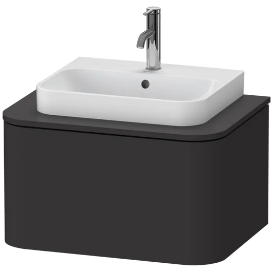 Duravit Happy D.2 26" x 14" x 19" Graphite One Drawer Wall-Mount Vanity Unit (HP494008080)