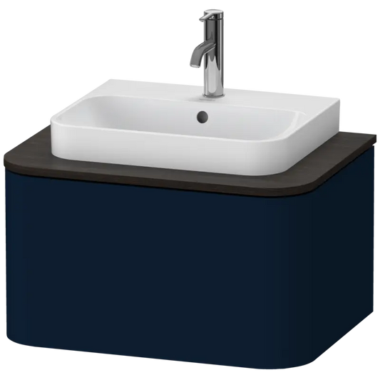 Duravit Happy D.2 26" x 14" x 19" Midnight Blue One Drawer Wall-Mount Vanity Unit (HP494009898)