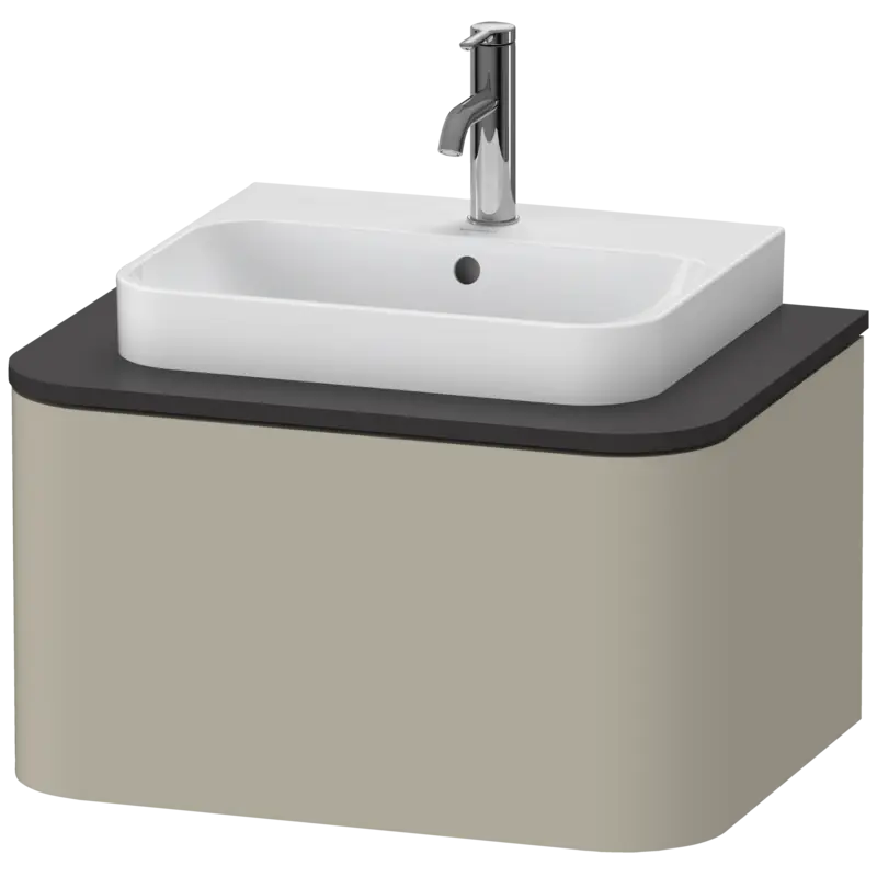 Duravit Happy D.2 26" x 14" x 19" Taupe One Drawer Wall-Mount Vanity Unit (HP494006060)