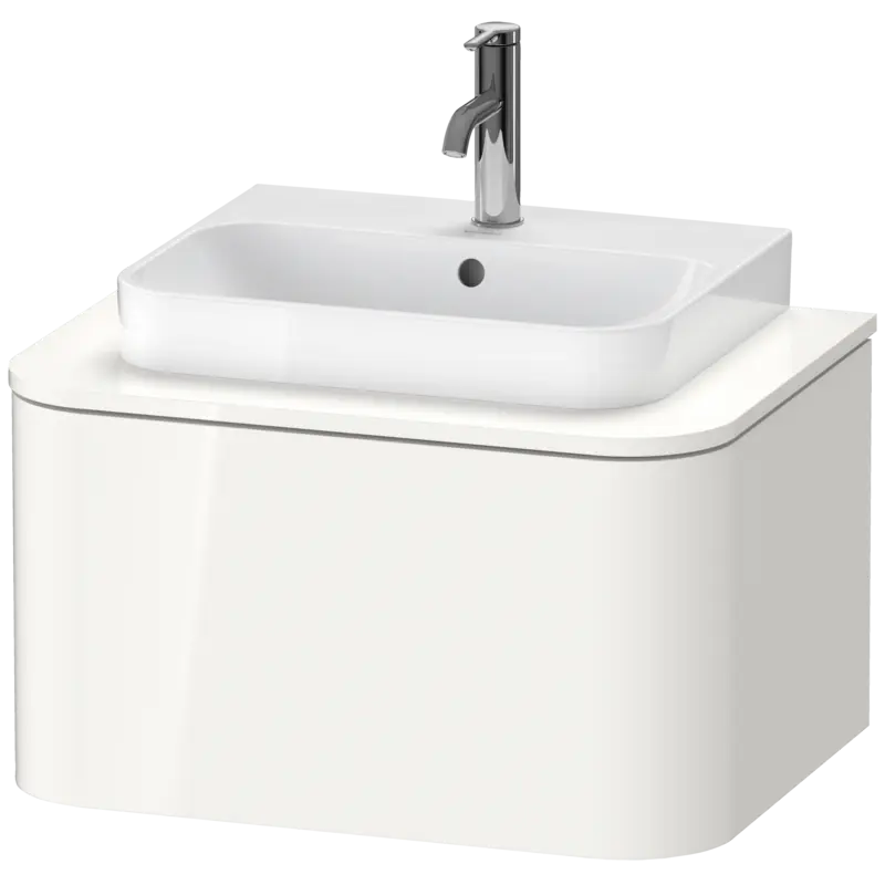 Duravit Happy D.2 26" x 14" x 19" White High Gloss One Drawer Wall-Mount Vanity Unit (HP494002222)