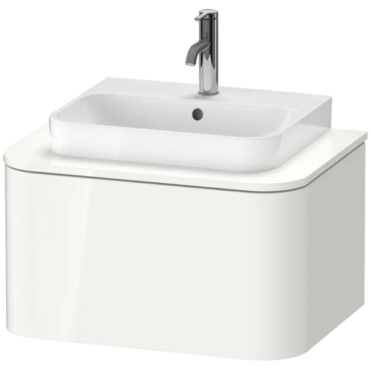 Duravit Happy D.2 26" x 14" x 19" White High Gloss One Drawer Wall-Mount Vanity Unit (HP494002222)