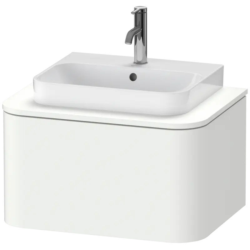 Duravit Happy D.2 26" x 14" x 19" White Satin Matt One Drawer Wall-Mount Vanity Unit (HP494003636)