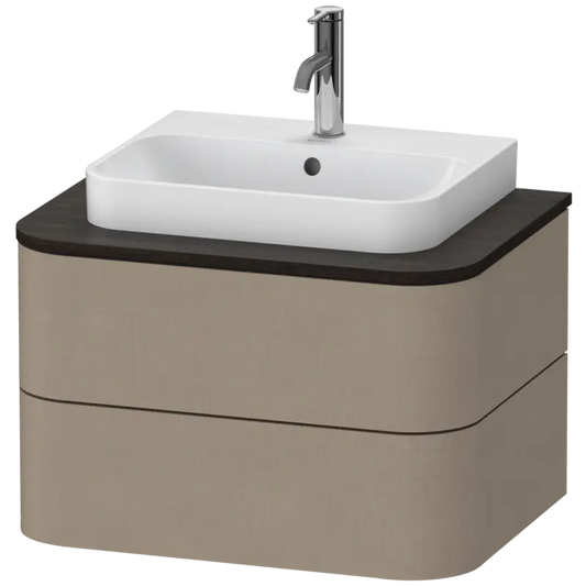 Duravit Happy D.2 26" x 16" x 19" Linen Two Drawer Wall-Mount Vanity Unit (HP496007575)