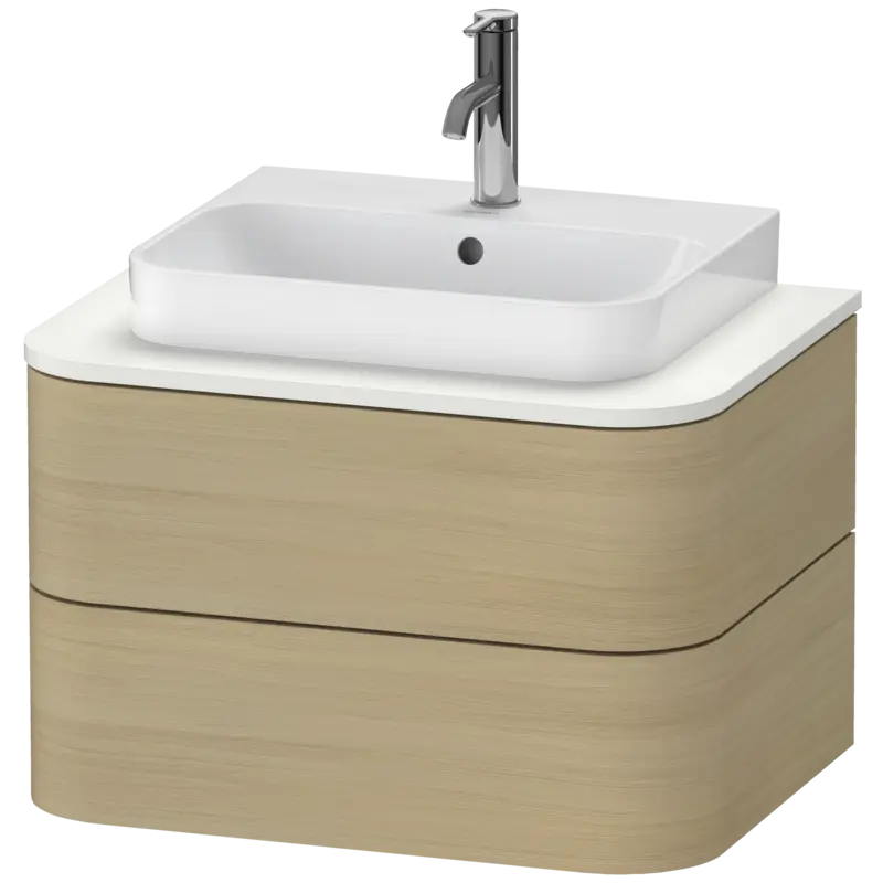 Duravit Happy D.2 26" x 16" x 19" Mediterranean Oak Two Drawer Wall-Mount Vanity Unit (HP496007171)