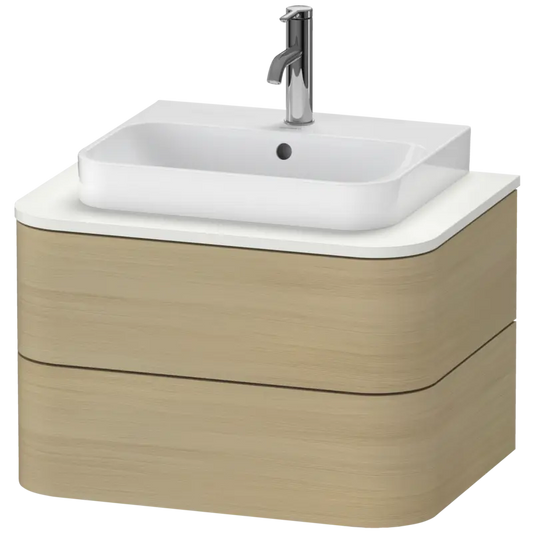 Duravit Happy D.2 26" x 16" x 19" Mediterranean Oak Two Drawer Wall-Mount Vanity Unit (HP496007171)
