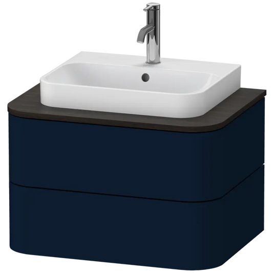 Duravit Happy D.2 26" x 16" x 19" Midnight Blue Two Drawer Wall-Mount Vanity Unit (HP496009898)