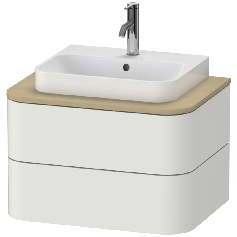 Duravit Happy D.2 26" x 16" x 19" Nordic White Two Drawer Wall-Mount Vanity Unit (HP496003939)