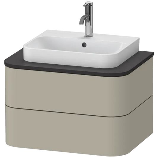 Duravit Happy D.2 26" x 16" x 19" Taupe Two Drawer Wall-Mount Vanity Unit (HP496006060)